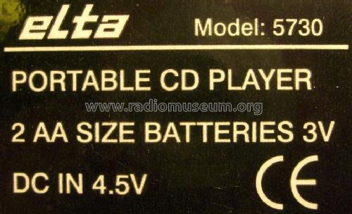 Portable CD Player 5730; Elta GmbH, Rödermark (ID = 661149) R-Player
