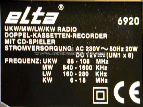 Power Drum 6920; Elta GmbH, Rödermark (ID = 1278609) Radio