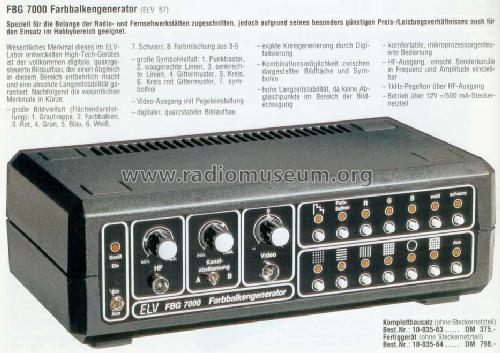 Farbbalkengenerator FBG 7000; ELV Elektronik AG; (ID = 1702917) Equipment
