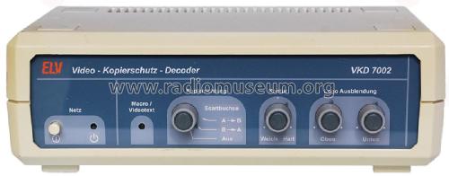ILLEGALER Video Kopierschutz Decoder VKD 7002; ELV Elektronik AG; (ID = 1810525) Divers