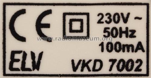 ILLEGALER Video Kopierschutz Decoder VKD 7002; ELV Elektronik AG; (ID = 1810527) Misc