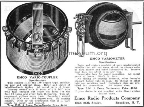 EMCO Vario-Coupler Type E. M. 8; EMCO Radio Products; (ID = 1847892) Radio part