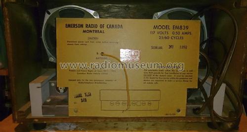 EM839 ; Emerson Canada; (ID = 2034657) Radio
