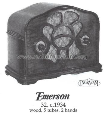 32 Ch= U-5-S; Emerson Radio & (ID = 1410916) Radio
