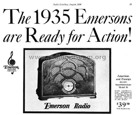 38 Ch= U6; Emerson Radio & (ID = 705150) Radio