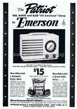 400-2 Patriot ; Emerson Radio & (ID = 407321) Radio