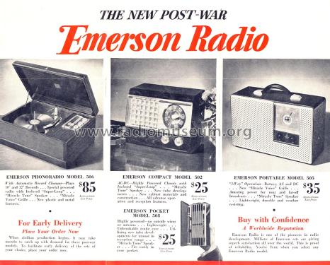 502 Ch= 120000; Emerson Radio & (ID = 1419192) Radio