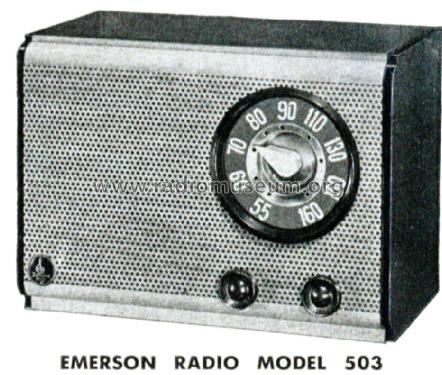 503 general model; Emerson Radio & (ID = 1408826) Radio