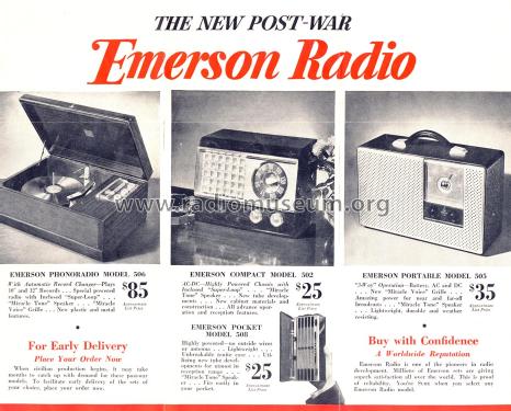 505 Ch= 120002; Emerson Radio & (ID = 1419189) Radio
