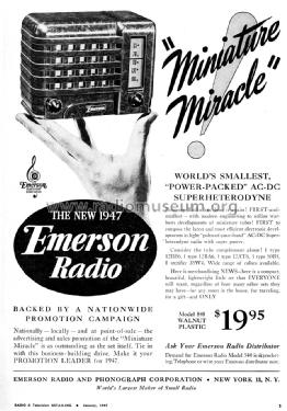 540 Emersonette Ch= 120042; Emerson Radio & (ID = 1169340) Radio