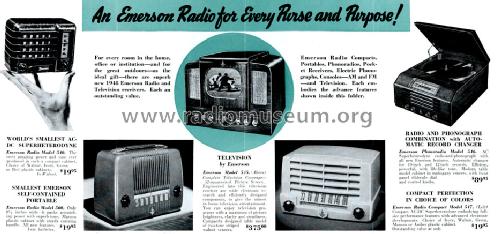 540 Emersonette Ch= 120042; Emerson Radio & (ID = 1414120) Radio