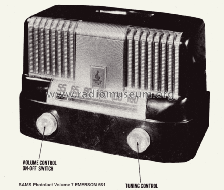 561 Moderne Ch= 120001B; Emerson Radio & (ID = 1282325) Radio
