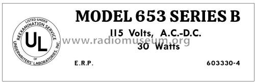 653 Ch= 120080B; Emerson Radio & (ID = 2783356) Radio