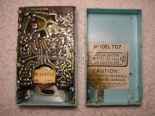 8 Transistors 707 Ch= 120598; Emerson Radio & (ID = 1965093) Radio