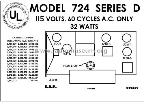 724 Ch= 120151B; Emerson Radio & (ID = 2889966) Radio