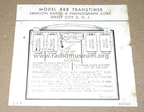 888 Transtimer Ch= 120416; Emerson Radio & (ID = 1133436) Radio