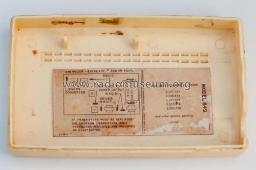 All Transistor 849 ; Emerson Radio & (ID = 2504333) Radio