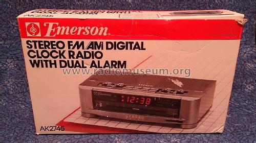 AM/FM Stereo Digital Clock Radio AK2745; Emerson Radio & (ID = 1538412) Radio