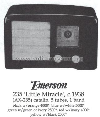 AX-235 'Little Miracle' ; Emerson Radio & (ID = 1411730) Radio