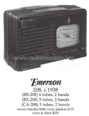 BB-208 Ch= BB; Emerson Radio & (ID = 1411705) Radio