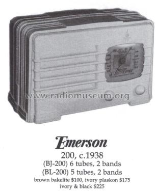 BL-200 Ch= BL; Emerson Radio & (ID = 1411703) Radio