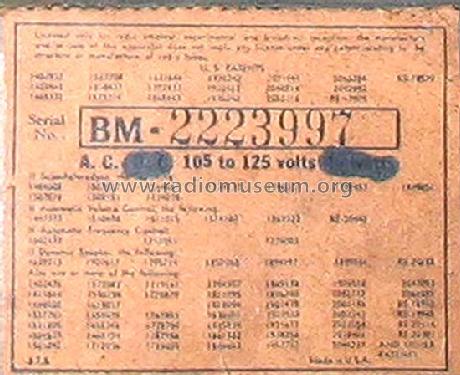 BM-216 Ch= BM; Emerson Radio & (ID = 967095) Radio