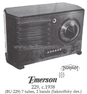 BU229 Ch= BU; Emerson Radio & (ID = 1411720) Radio