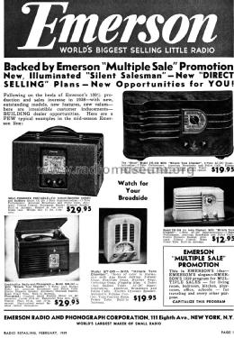CE-259 Ch= CE; Emerson Radio & (ID = 1807535) Radio