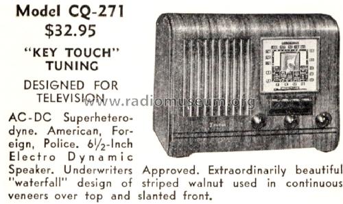 CQ-271 Ch= CQ; Emerson Radio & (ID = 1416873) Radio