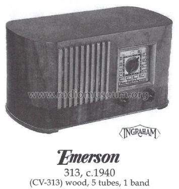 CV-313 Ch= CV; Emerson Radio & (ID = 1411786) Radio