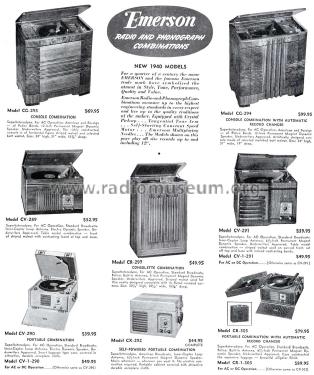 CV-1-290 Ch= CV1; Emerson Radio & (ID = 1415255) Radio