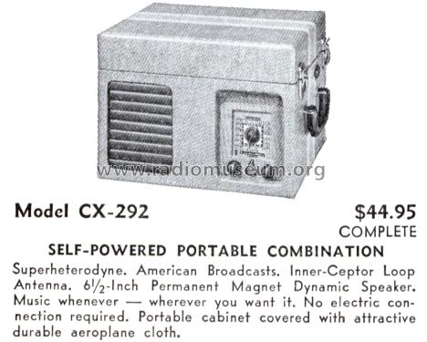 CX-292 Ch= CX; Emerson Radio & (ID = 1415257) Radio