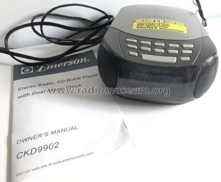 Dual Alarm CD Clock Radio CKD9902; Emerson Radio & (ID = 2912250) Radio