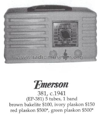 EP381 Ch= EP; Emerson Radio & (ID = 1412132) Radio