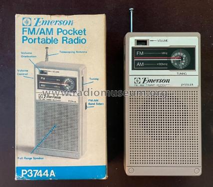 FM/AM Pocket Radio P3744A; Emerson Radio & (ID = 2828641) Radio