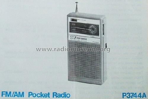 FM/AM Pocket Radio P3744A; Emerson Radio & (ID = 495445) Radio