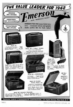 FP421 Ch= FP; Emerson Radio & (ID = 1057300) Radio