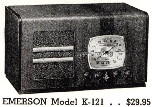 K-121 Ch= K; Emerson Radio & (ID = 1416931) Radio