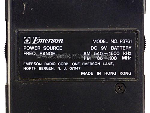 P3761 ; Emerson Radio & (ID = 2224761) Radio