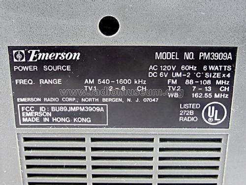 PM3909A ; Emerson Radio & (ID = 2285332) Radio