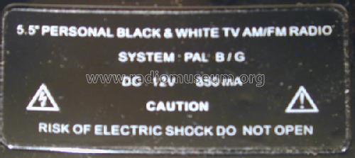 Personal Black & White TV ; Emperor Electronics (ID = 1617374) TV-Radio