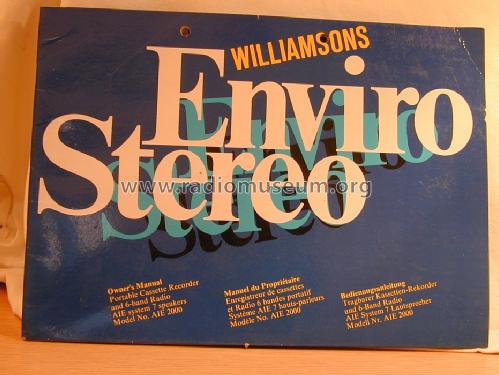 Williamsons Enviro Stereo Radio Cassette Recorder AIE-2000; Aitron brand, Asia (ID = 1217277) Radio