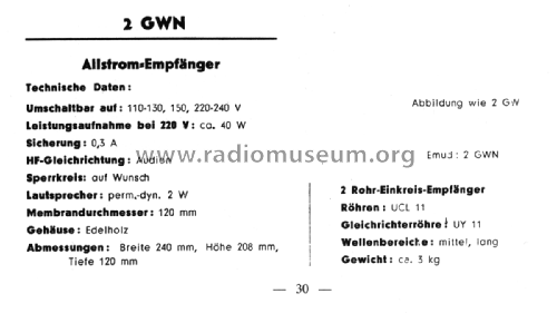 Favorit 2GWN; Emud, Ernst Mästling (ID = 2687168) Radio