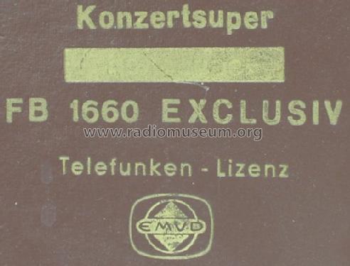 Funkberater Exclusiv Konzertsuper FB1660; Emud, Ernst Mästling (ID = 324885) Radio