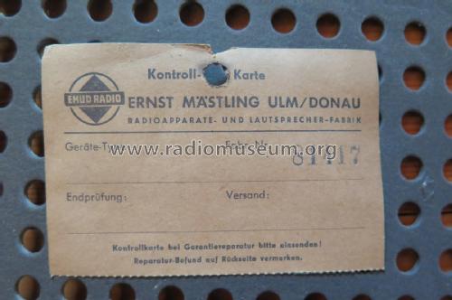 Rekord H 3D 6 Tasten; Emud, Ernst Mästling (ID = 2721363) Radio