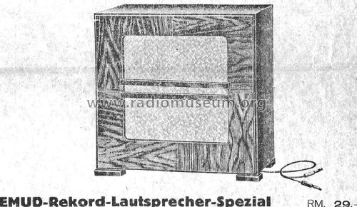Rekord-Lautsprecher-Spezial ; Emud, Ernst Mästling (ID = 1541073) Speaker-P