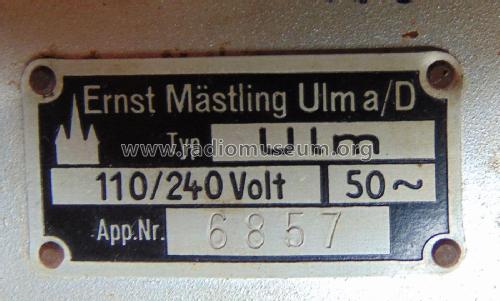 Ulm W; Emud, Ernst Mästling (ID = 2569526) Radio