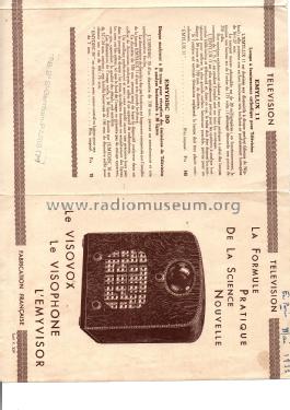 Récepteur Mixte de Télévision et de Radiophonie EMY V6; Emyradio, Réné Barth (ID = 2986013) Fernseh-R