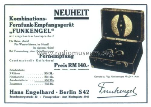 Funkengel Kombinations-Fernfunk-Empfangsgerät; Engelhard; Berlin (ID = 1103549) Radio