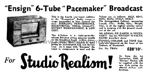 Ensign 6 Pacemaker ; Ensign Radio, The (ID = 2898904) Radio